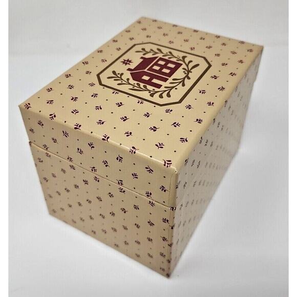 Vintage 1982 Avon Country Christmas Recipe Box With Sealed New Cards U96 - Picture 3 of 6